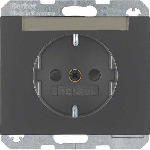 Berker 47387006 Steckdose SCHUKO mit Beschriftungsfeld u. erh.BS K.1 anthrazit, matt Mesch Shop Berker 47387006 Steckdose SCHUKO mit Beschriftungsfeld u. erh.BS K.1 anthrazit, matt Mesch Shop